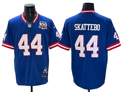 Custom Cam Skattebo Giants Legacy Royal White Black Limited Jersey -All Stitched
