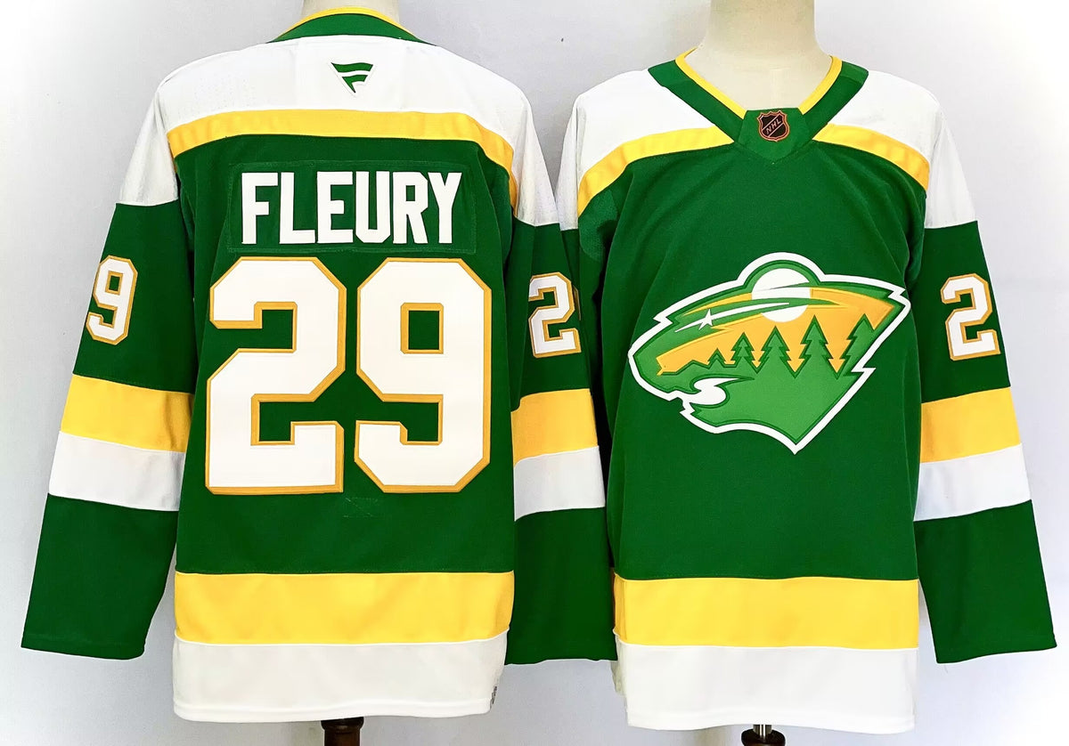 Custom Brock Faber Kirill Kaprizov Wild Green Alternate Hockey Jersey -All Stitched