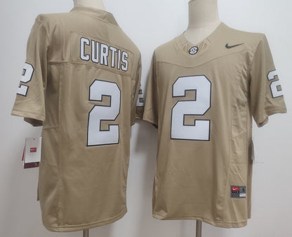 Custom Jared Curtis #2 Vanderbilt Commodores Natural Black White Limited Football Jersey -All Stitched