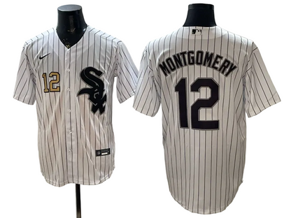 Colson Montgomery Red Black White Gray Baseball Jersey -All Stitched