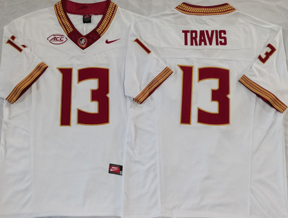 Custom Jordan Travis #13 Florida State Seminoles Garnet Green Black White Limited Football Jersey -All Stitched