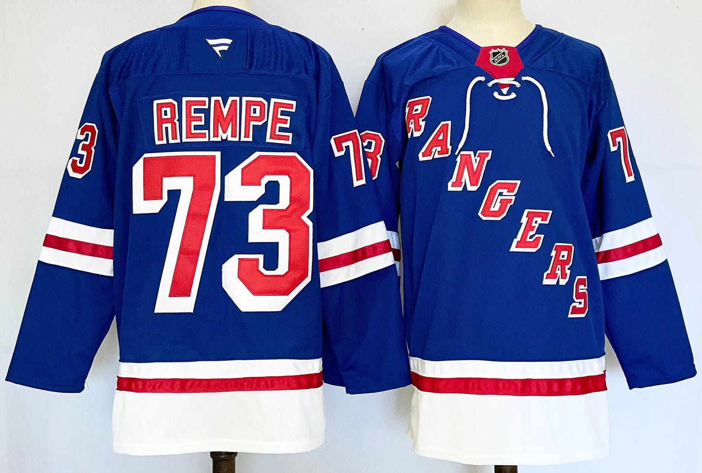 Custom 2026 Ranger Home Blue Premium All Stitched Hockey Jersey