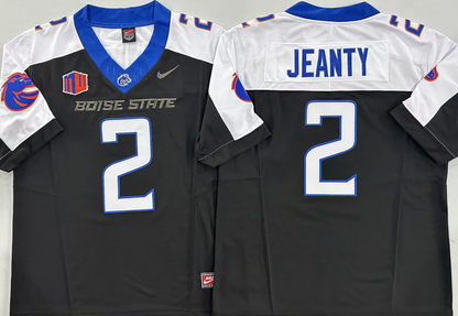 Custom Ashton Jeanty #2 Boise State Broncos Orange Royal White Black Limited Football Jersey -All Stitched