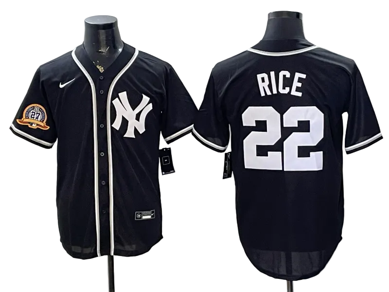 Yankees Fashion Black Out Baseball Jersey -All Stitched