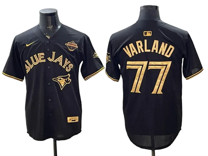 Custom 2025 American League Champions Black Gold Jersey - All Stitched