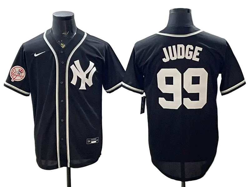 Yankees Fashion Black Out Baseball Jersey -All Stitched
