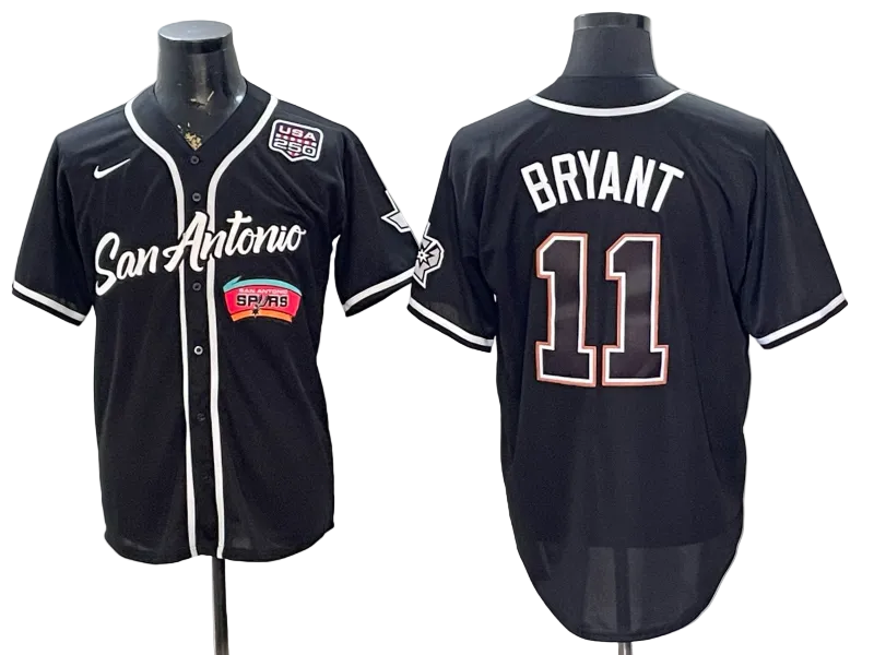 2026 Stephon Castle Dylan Harper De'Aaron Fox Victor Wembanyama San Antonio Spurs Baseball Jersey -All Stitched