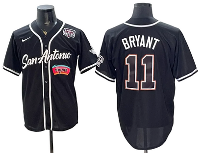 2026 Stephon Castle Dylan Harper De'Aaron Fox Victor Wembanyama San Antonio Spurs Baseball Jersey -All Stitched