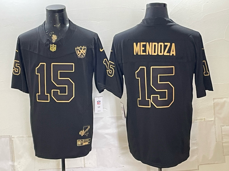 Custom Fernando Mendoza Raiders Black White Mexico Limited Baseball Jersey -All Stitched