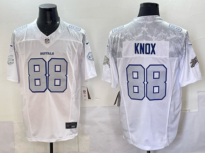 Custom Josh Allen Bills White Rivalries Collection Limited Jersey -All Stitched