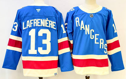 Custom 2026 Ranger Centennial Blue Premium All Stitched Hockey Jersey