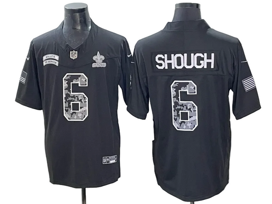 Custom Caleb Downs Tyler Shough Dak Prescott Josh Allen 2026 Salute to Service Retired Black Limited Football Jersey -All Stitched