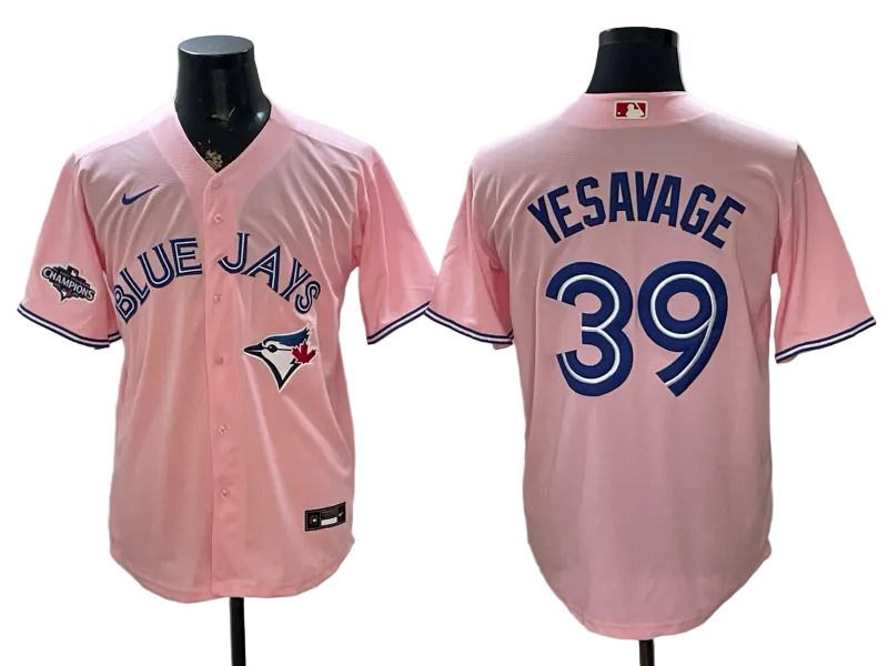 2026 Custom Blue Jays Pink Limited Baseball Jersey -All Stitched