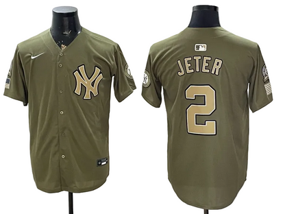 Yankees Olive 2026 Armed Forces Day Baseball Jersey -All Stitched