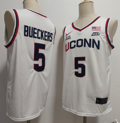 Custom Paige Bueckers #5 UConn Huskies Navy White Basketball Jersey -All Stitched