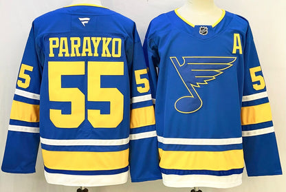Custom Jordan Binnington Blues Home Blue Hockey Jersey -All Stitched