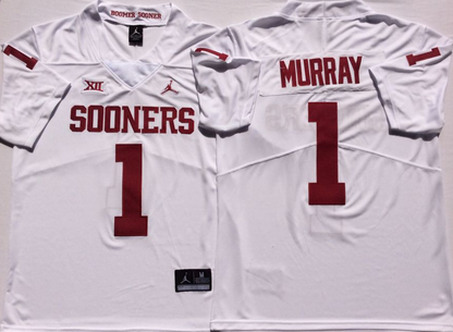 Men's Kyler Murray #1 Oklahoma Sooners Crimson Vapor Red White Football Jersey -All Stitched