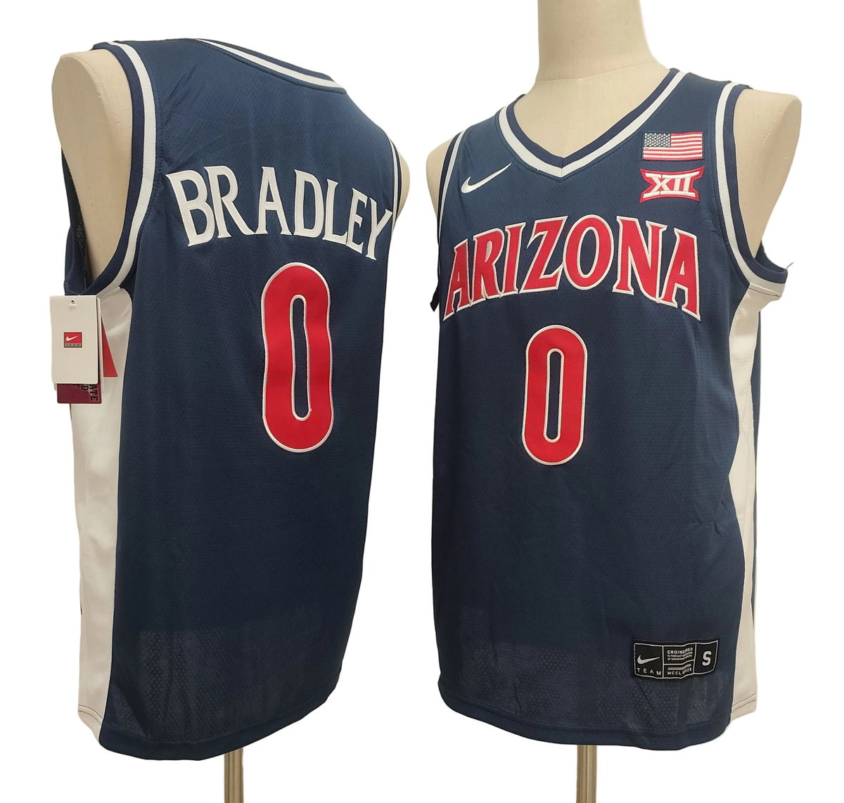 Custom Jaden Bradley #0 Arizona Wildcats Navy White Basketball Jersey -All Stitched