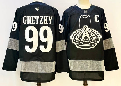 Custom Adrian Kempe Drew Doughty Kings Alternate Black Hockey Jersey -All Stitched