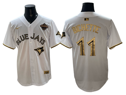 Custom 2025 American League Champions White Gold Jersey - All Stitched