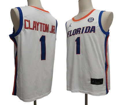 Custom Walter Clayton Jr. #1 Florida Gators Royal White Orange Basketball Jersey -All Stitched