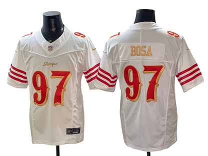 Custom Fred Warner 49ers White Rivalries Collection Limited Football Jersey -All Stitched