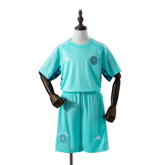 Custom Youth Germany 2026 Goalkeeper Green Soccer Jersey Kit Set– Personalized Name & Number