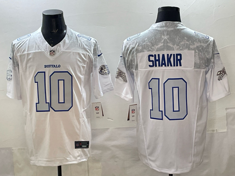 Custom Josh Allen Bills White Rivalries Collection Limited Jersey -All Stitched