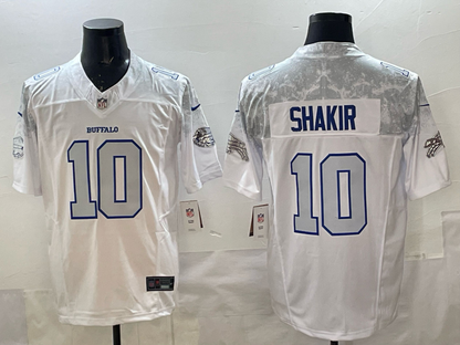 Custom Josh Allen Bills White Rivalries Collection Limited Jersey -All Stitched