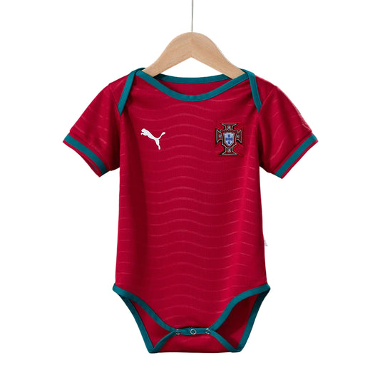 Custom Infant 2026 Portugal Home Red Soccer Jersey | Portugal 2026 Baby Bodysuit