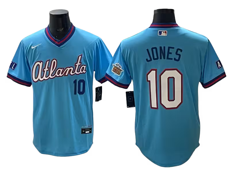 Custom Braves Powder Blue 2026 City Connect Stadium Outkast patch Jersey - All Stitched