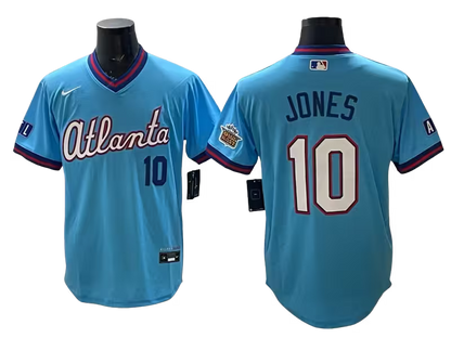 Custom Braves Powder Blue 2026 City Connect Stadium Outkast patch Jersey - All Stitched