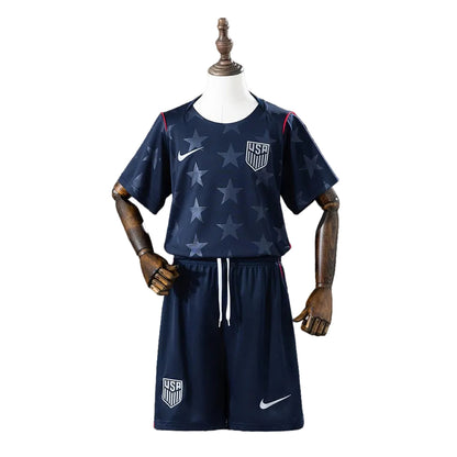 Custom Youth 2026 USA Away Blue Soccer Jersey Kit Set– Personalized Name & Number