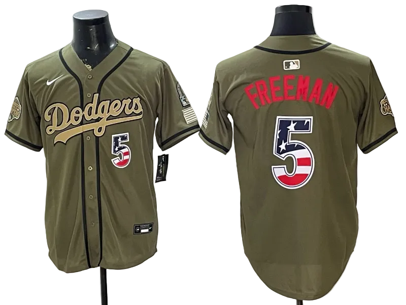 Custom Dodgers Silver USA 250 Fourth of July Baseball Jersey -All Stitched