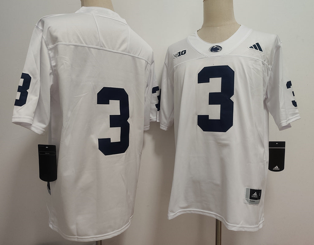 Custom Rocco Becht #3 Penn State Nittany Lions White Navy 2026 Limited Football Jersey -All Stitched