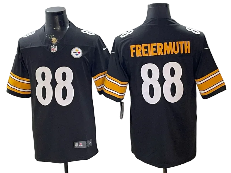 Custom Steelers Black Football Limited Jersey - All Stitched