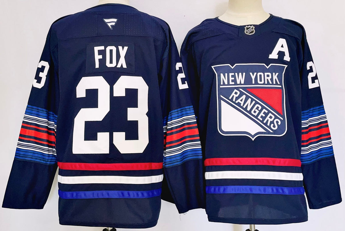 Custom Mika Zibanejad Alternate Premium Navy Hockey Jersey -All Stitched