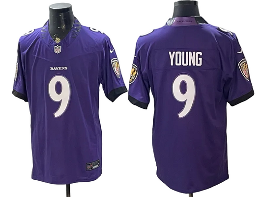 Custom Zion Young White Black Purple Alternate Limited Football Jersey -All Stitched