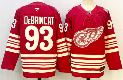 Custom 2026 Wings Centennial Red Premium All Stitched Hockey Jersey