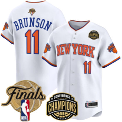 Custom Men's Jalen Brunson OG Anunoby 2026 Finals Champions Always Baseball Jersey -All Stitched