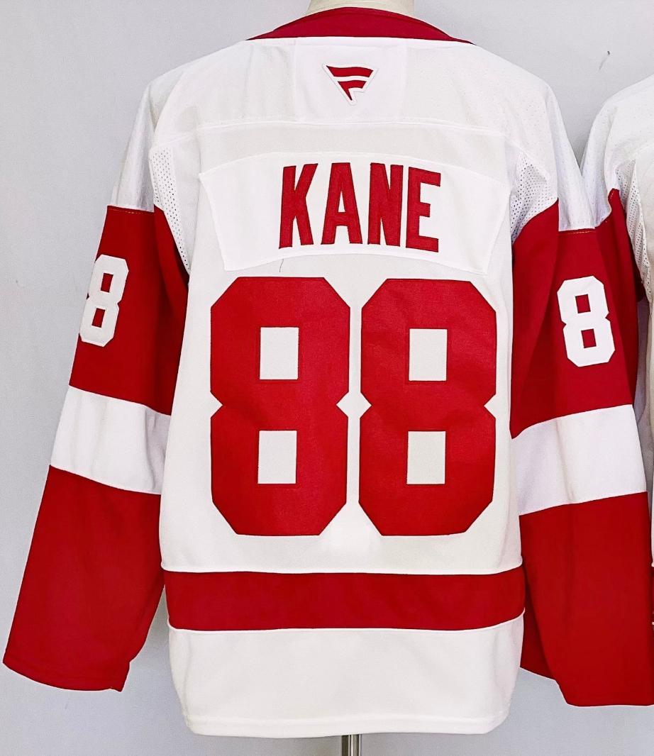 Custom 2025 Wings Away White Premium All Stitched Hockey Jersey