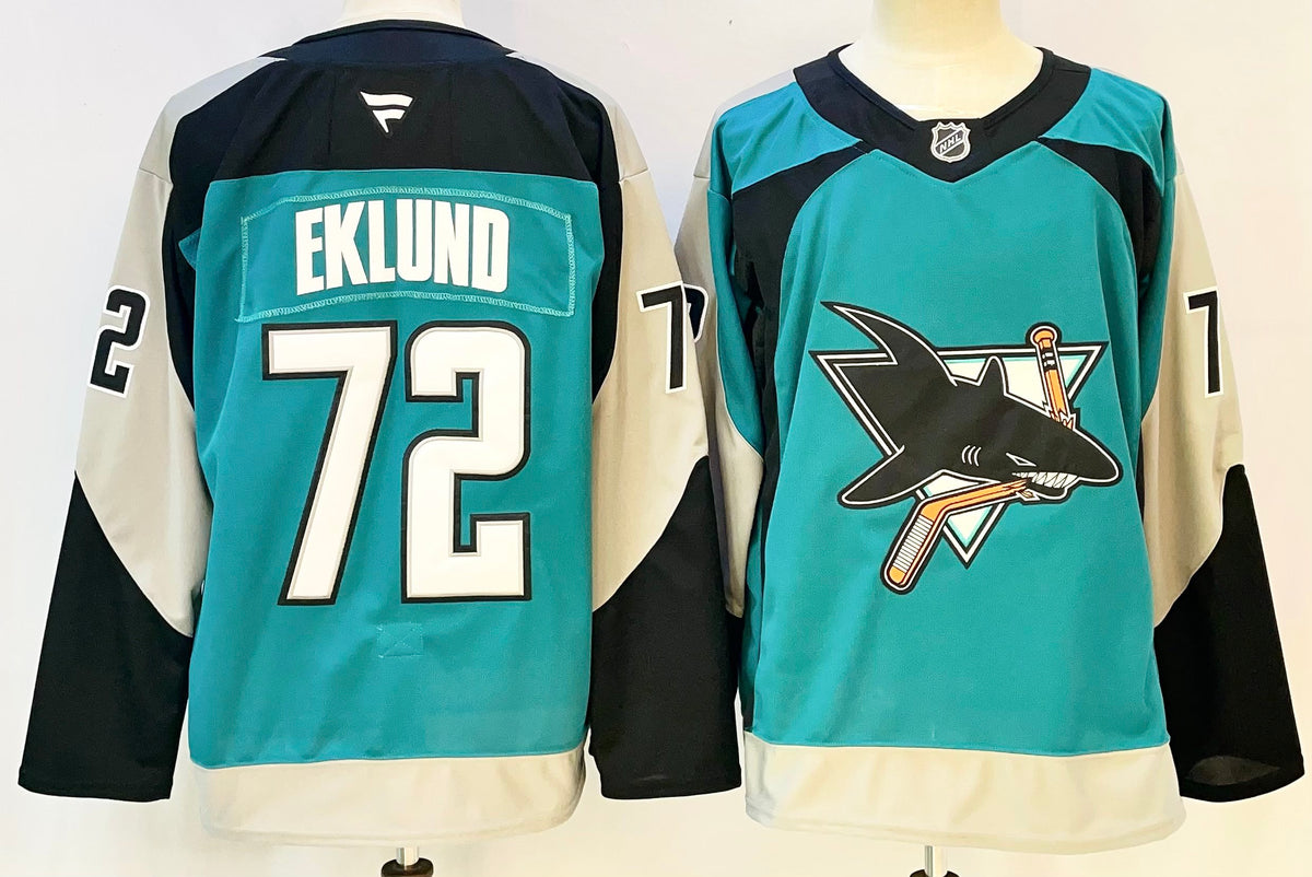 Custom Will Smith Teal Reverse Retro 2.0 Sharks Hockey Jersey -All Stitched