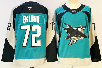 Custom Will Smith Teal Reverse Retro 2.0 Sharks Hockey Jersey -All Stitched