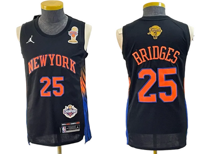 2026 OG Anunoby Jalen Brunson Josh Hart Karl-Anthony Towns Jose Alvarado Black Gold Baskeball Jersey -All Stitched