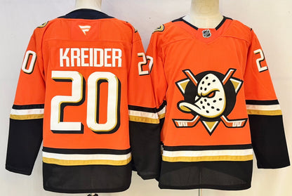 Custom 2026 Home Orange Premium All Stitched Hockey Jersey