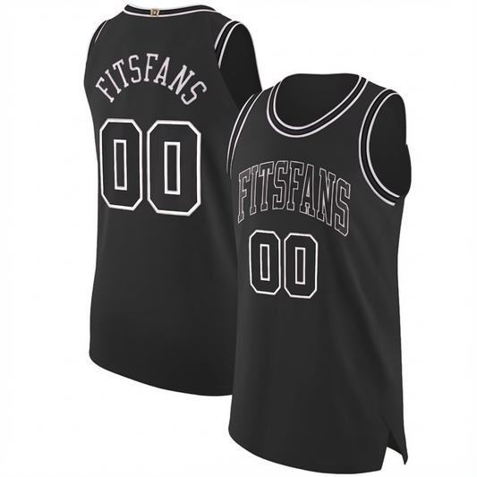 Basketball Authentic Custom Black Jersey – Icon Edition