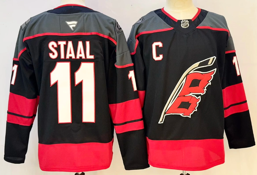 Custom 2026 Hurricane Home Black Premium All Stitched Hockey Jersey
