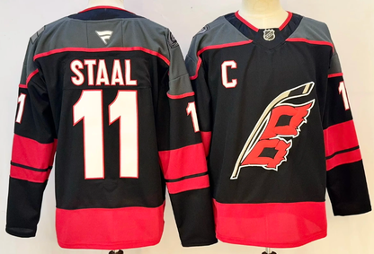 Custom 2026 Hurricane Home Black Premium All Stitched Hockey Jersey