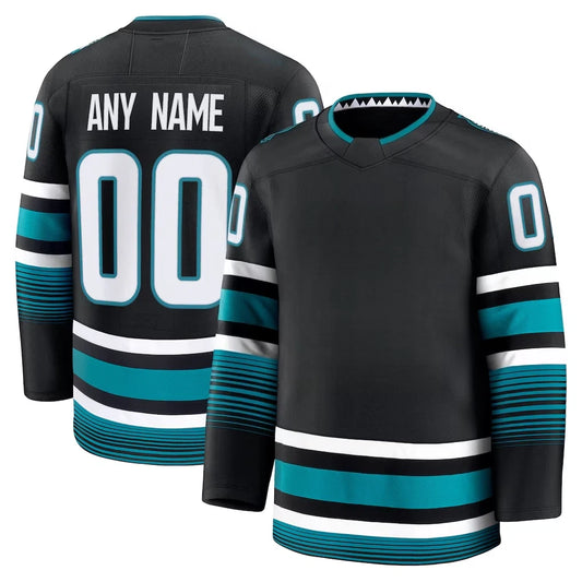 Custom Men's Black Alternate Premium Player All Stitched Hockey Jersey