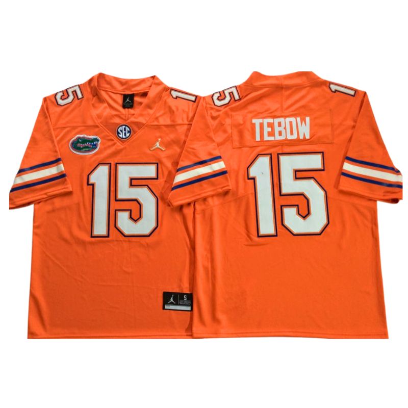 Men's Tim Tebow #15 Vapor Jersey Florida Gators White Royal Orange Football Jersey -All Stitched